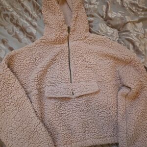 Cozy Pink Sherpa Hoodie Sweater